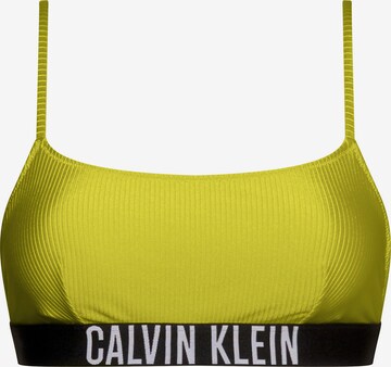 Bustier Hauts de bikini Calvin Klein Swimwear en jaune : devant