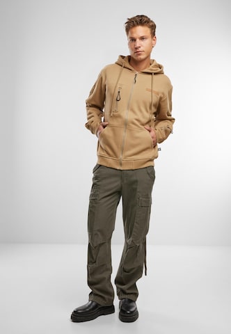 Brandit - Sudadera con cremallera en marrón