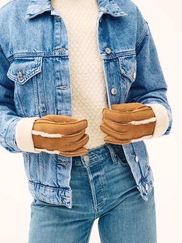 Next Fingerhandschuhe in Braun: Vorderseite
