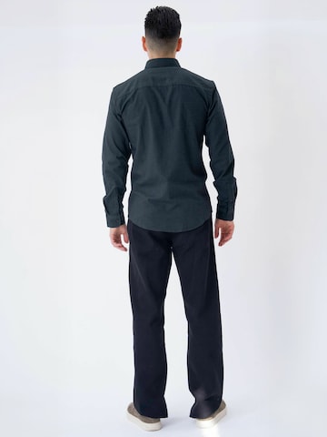 TEESHOPPEN - Ajuste regular Camisa ' Flannel ' en verde: atrás