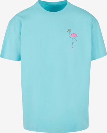 Maglietta 'Flamingo' di Merchcode in blu: frontale