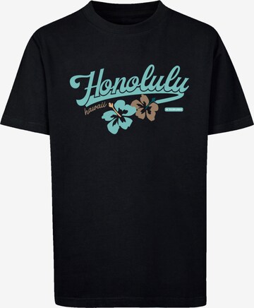 F4NT4STIC Shirt 'Honolulu' in Zwart: voorkant