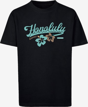 T-Shirt 'Honolulu' F4NT4STIC en noir : devant