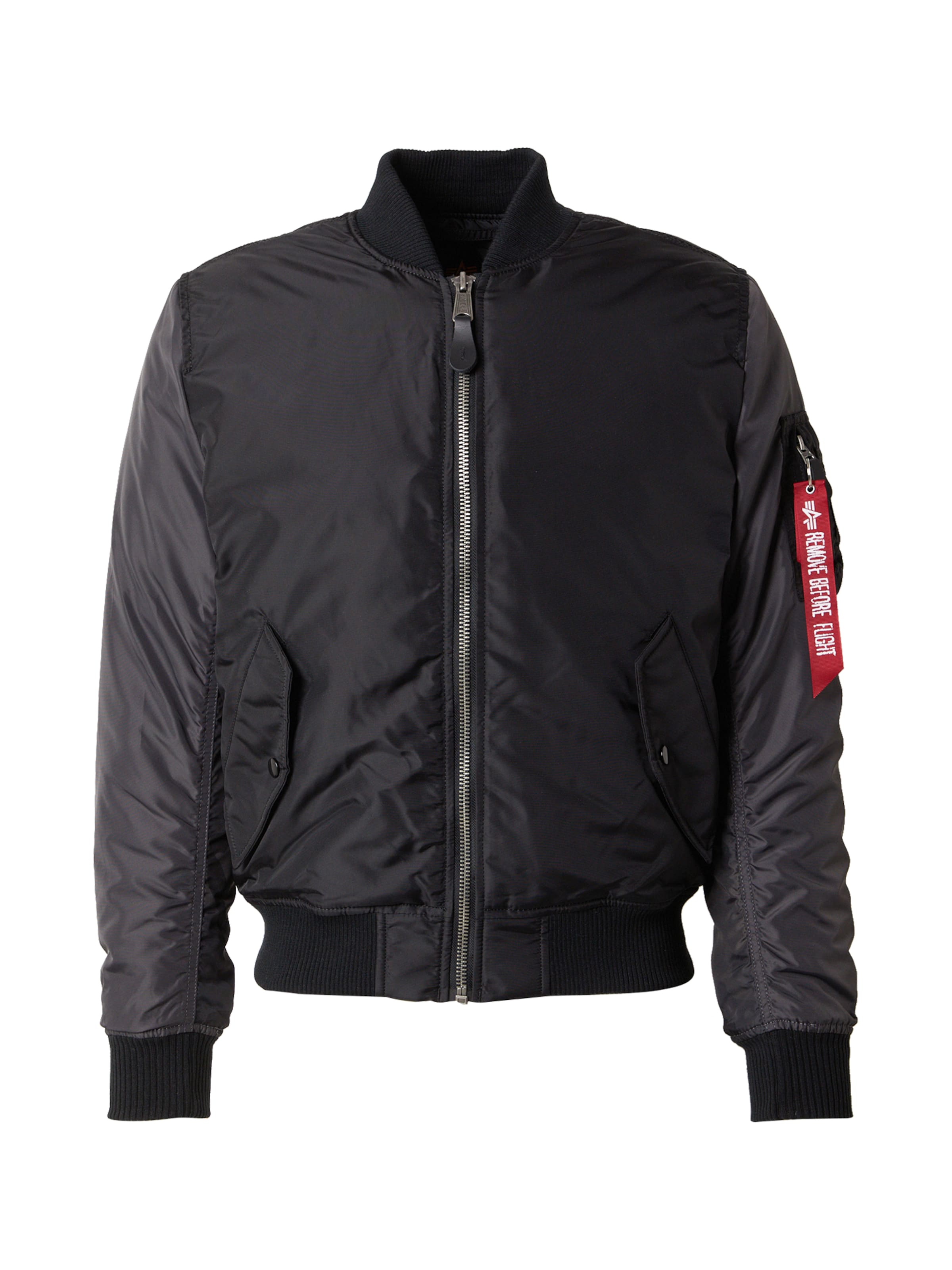 Giacca di mezza stagione 'MA-1' di ALPHA INDUSTRIES in nero: frontale