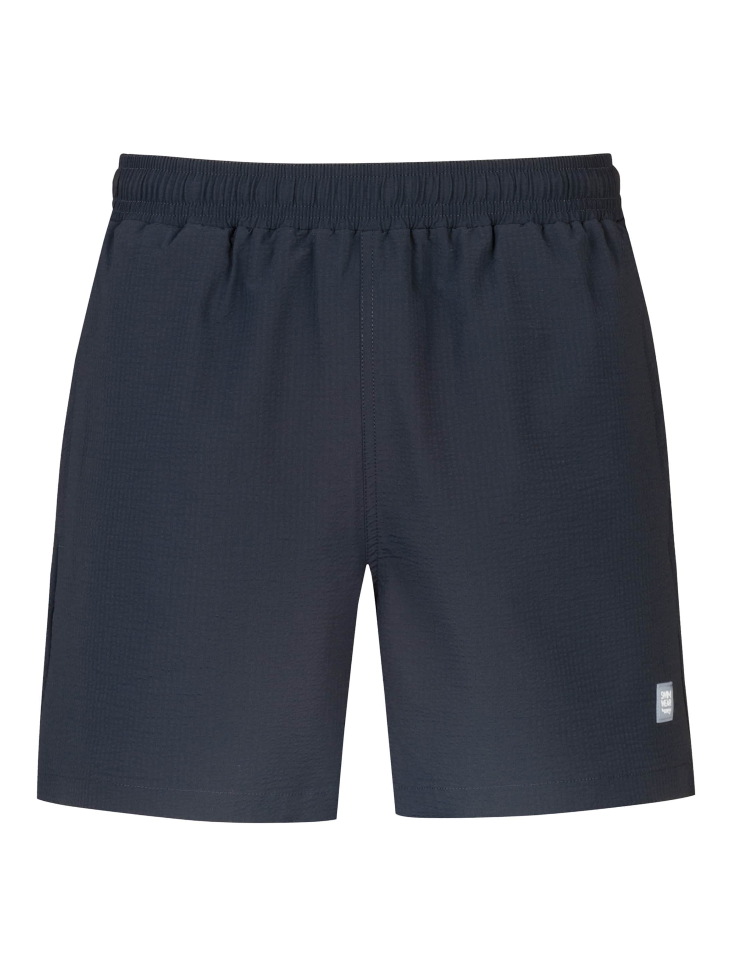 Mey Badeshorts 'Coastal Crinkle' in Blau: Vorderseite