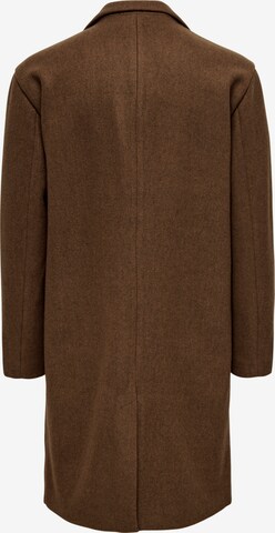 Only & Sons Between-Seasons Coat 'Morgan' in Brown