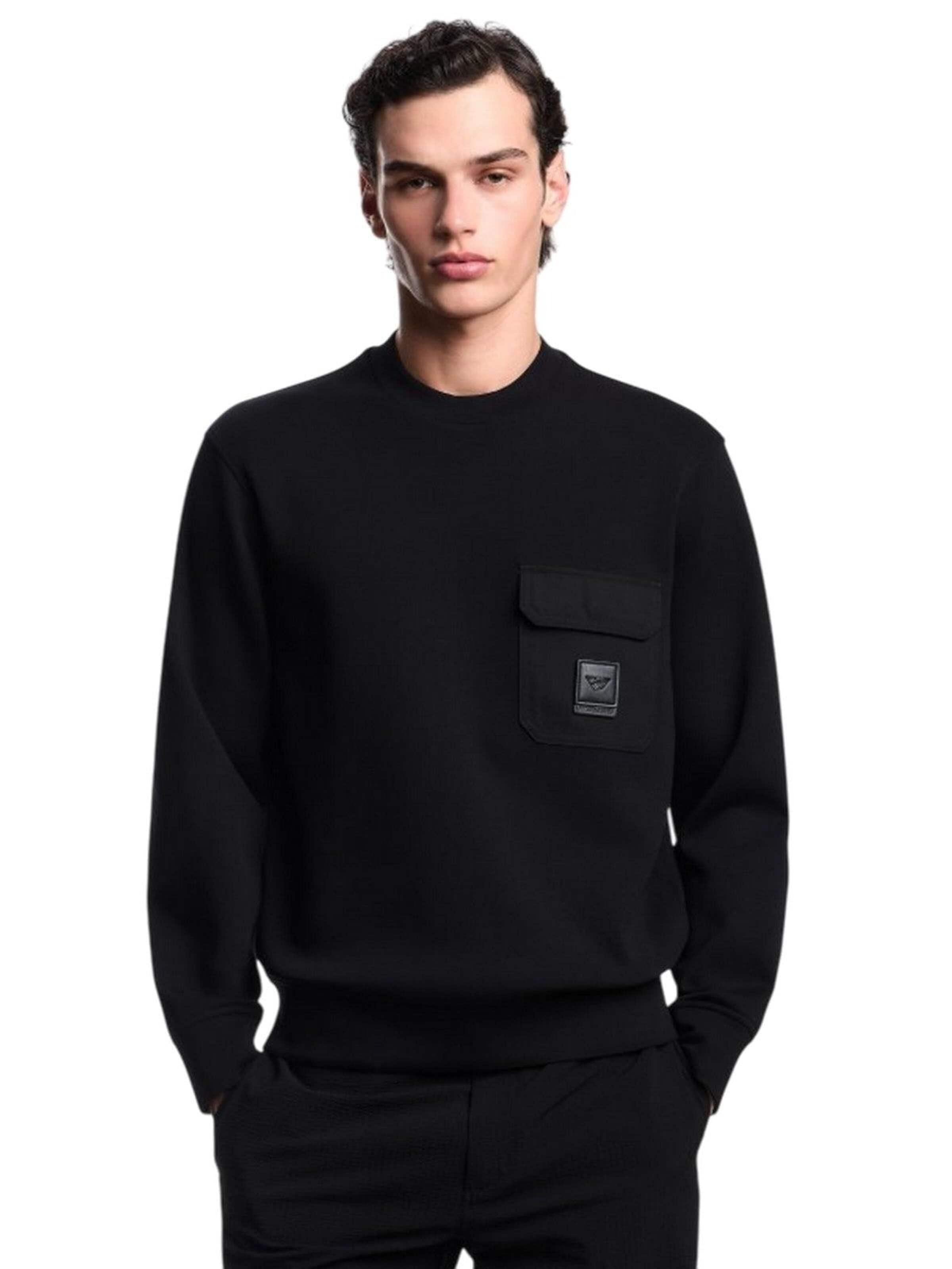 Emporio Armani Sweatshirt‌‌‌‌‌‌‌ in Schwarz: Vorderseite