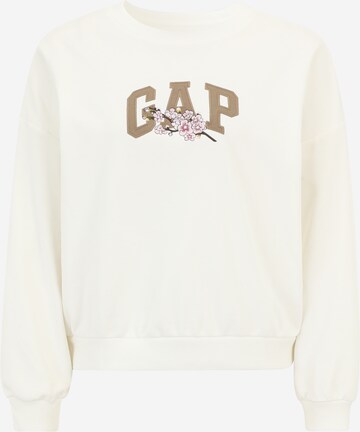 Sweat-shirt Gap Petite en blanc : devant