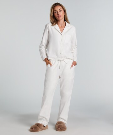Hunkemöller - Pantalón de pijama 'Essentials' en blanco: frente