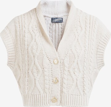 DreiMaster Vintage Knitted Vest in White: front