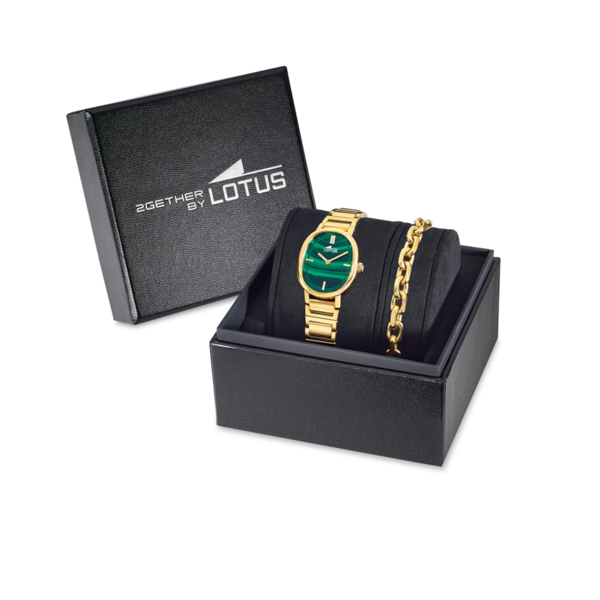 Lotus Uhr in Gold: Vorderseite