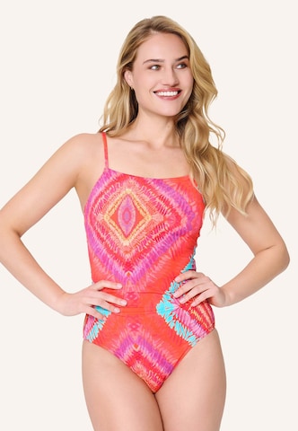 LingaDore Bandeau Badeanzug in Mischfarben: Vorderseite