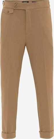 Antioch - Tapered Pantalón de pinzas en beige: frente
