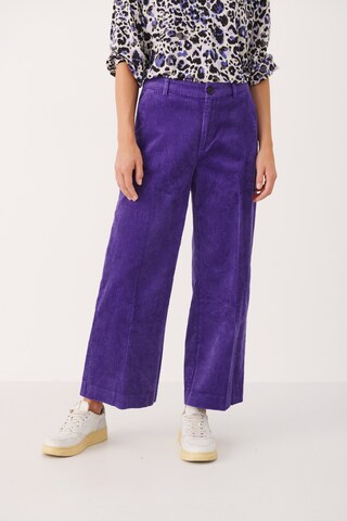 Part Two Wide leg Pleated Pants 'Kirse' in Purple