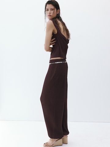 MANGO Loosefit Hose 'GEMMA' in Braun