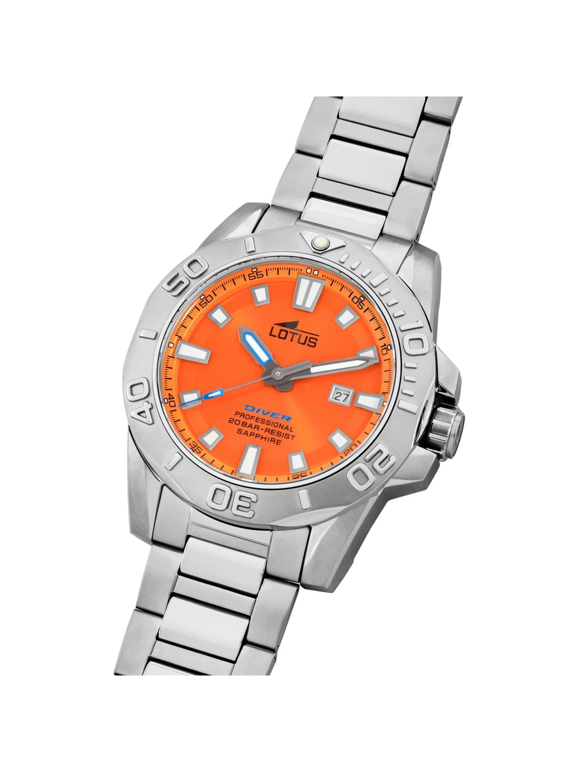 Lotus Analoguhr‌‌‌‌‌ in Orange