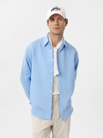 Coupe regular Chemise 'Liam' Antioch en bleu