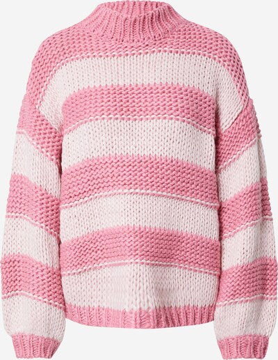 NA-KD Pullover 'Melissa Bentsen' in rosa / weiß, Produktansicht