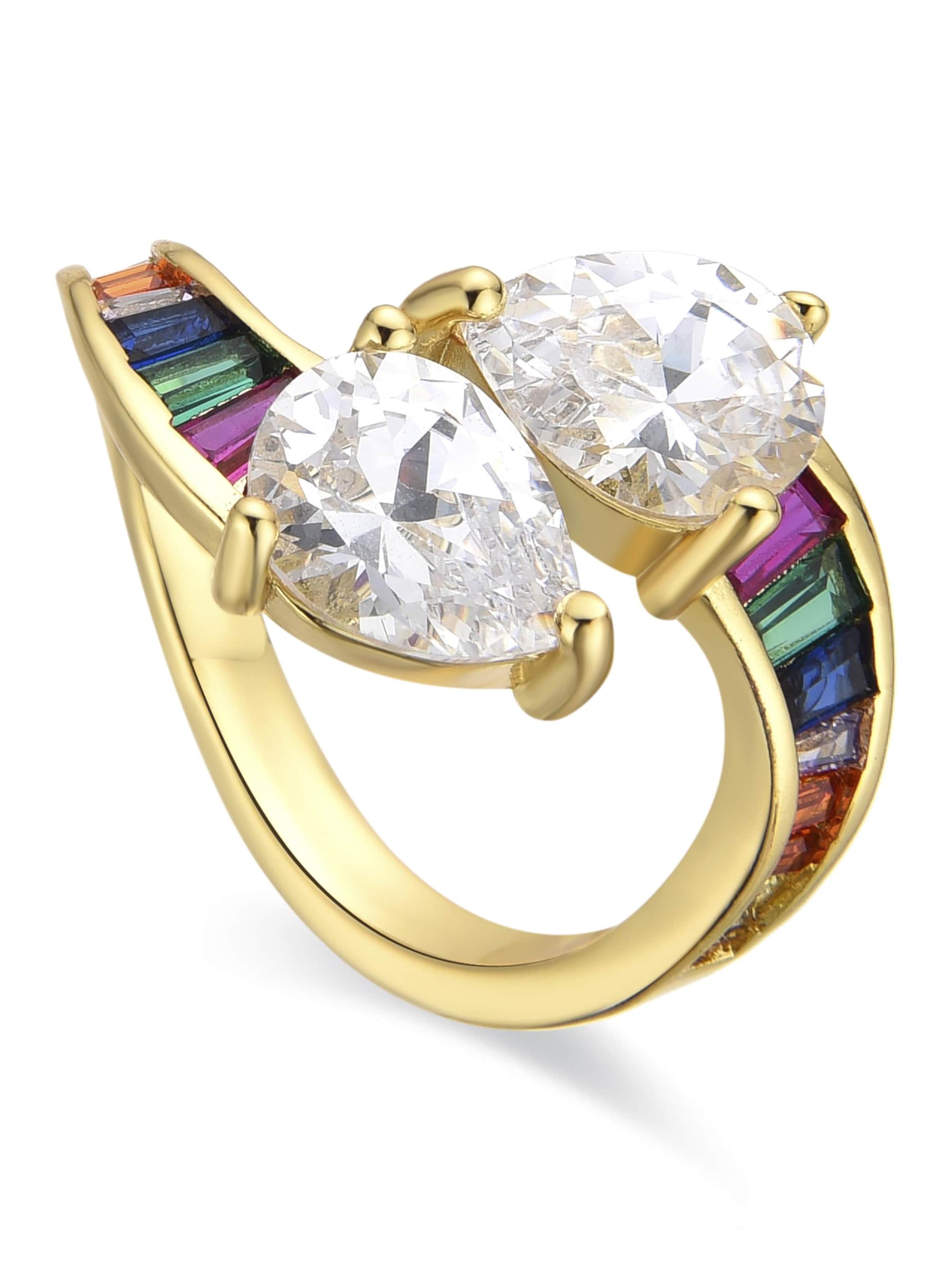 Luxenter Ring 'Darbia' in Gemengde kleuren: voorkant