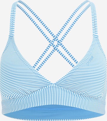 PROTEST Triangle Bikini Top 'MIXSUPERS' in Blue: front