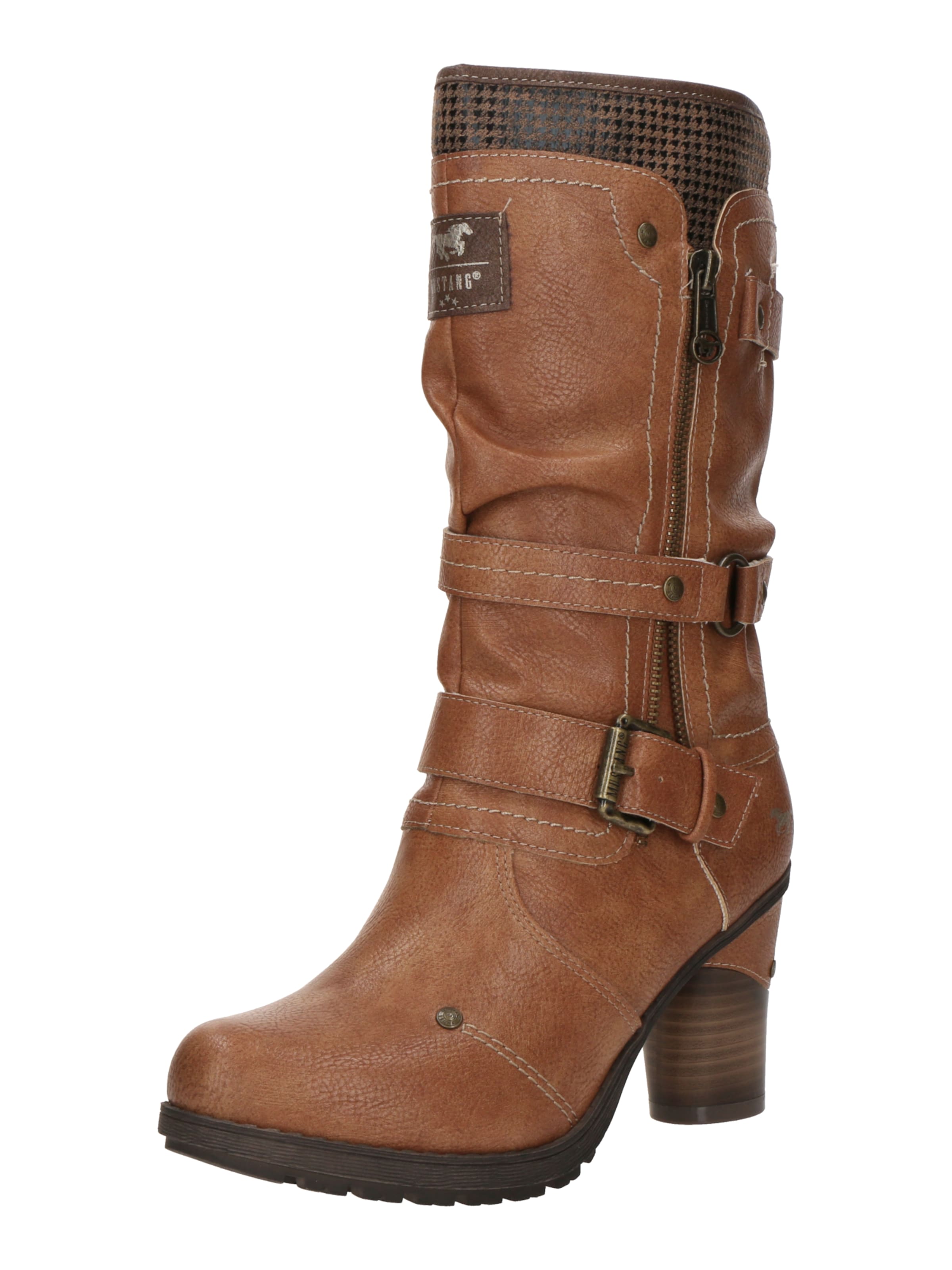 MUSTANG Kozačky – hnědá: přední strana