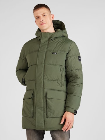 Calvin Klein Winterjas in Groen: voorkant