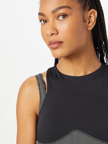 Reebok Bralette Sports Bra 'Studio Layered' in Black