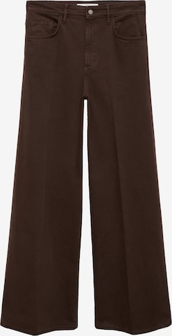 MANGO Szeroka nogawka Cygaretki 'ELISE' w kolorze brązowy: przód