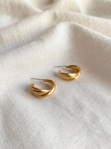 Kamakula Earrings 'Triple Twist' in Gold