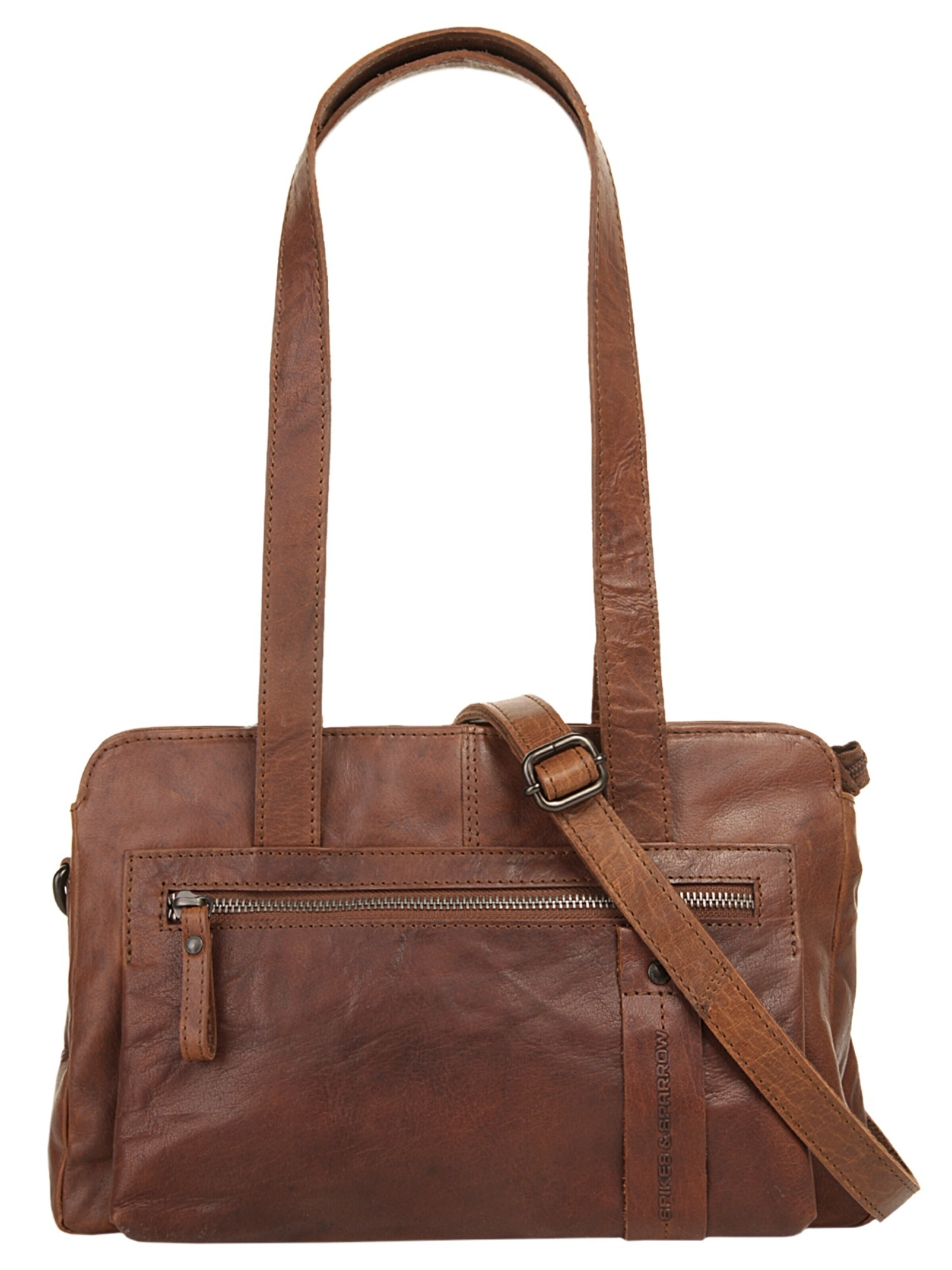 Spikes & Sparrow - Bolso de hombro en marrón: frente