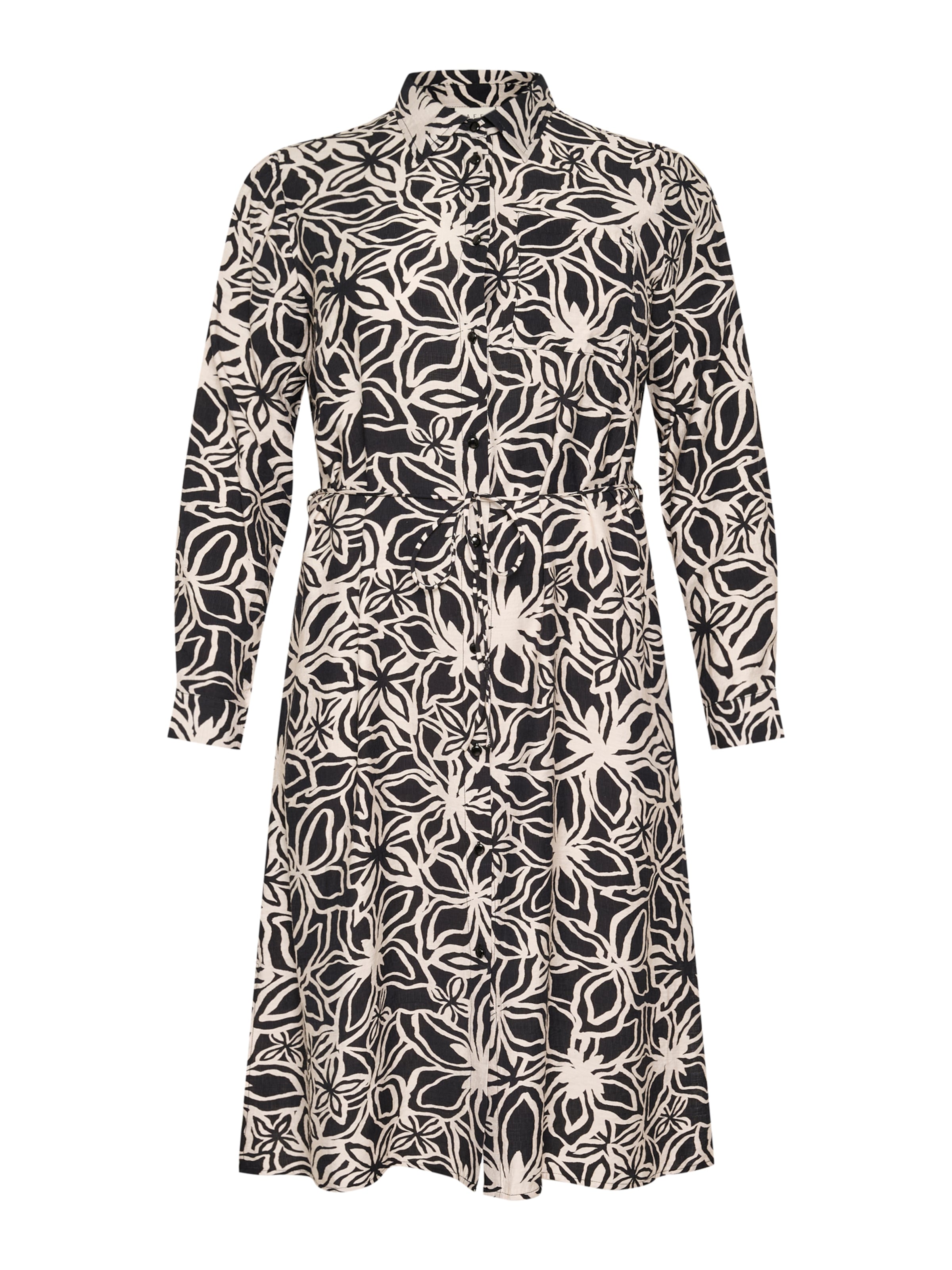 KAFFE CURVE - Vestidos camiseiros 'KCHaliah' em preto: frente