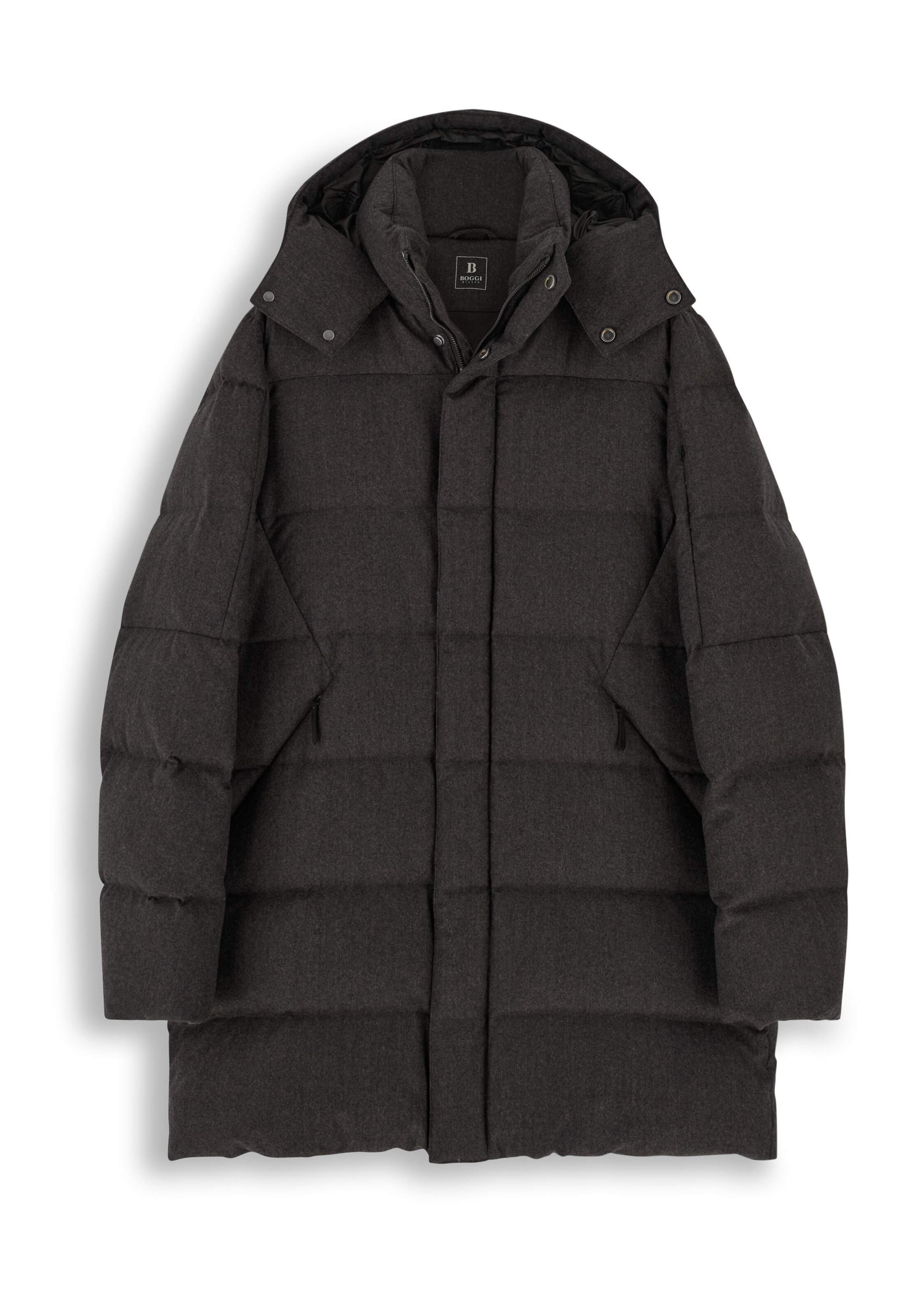 Boggi Milano Winterjas in Grijs: voorkant