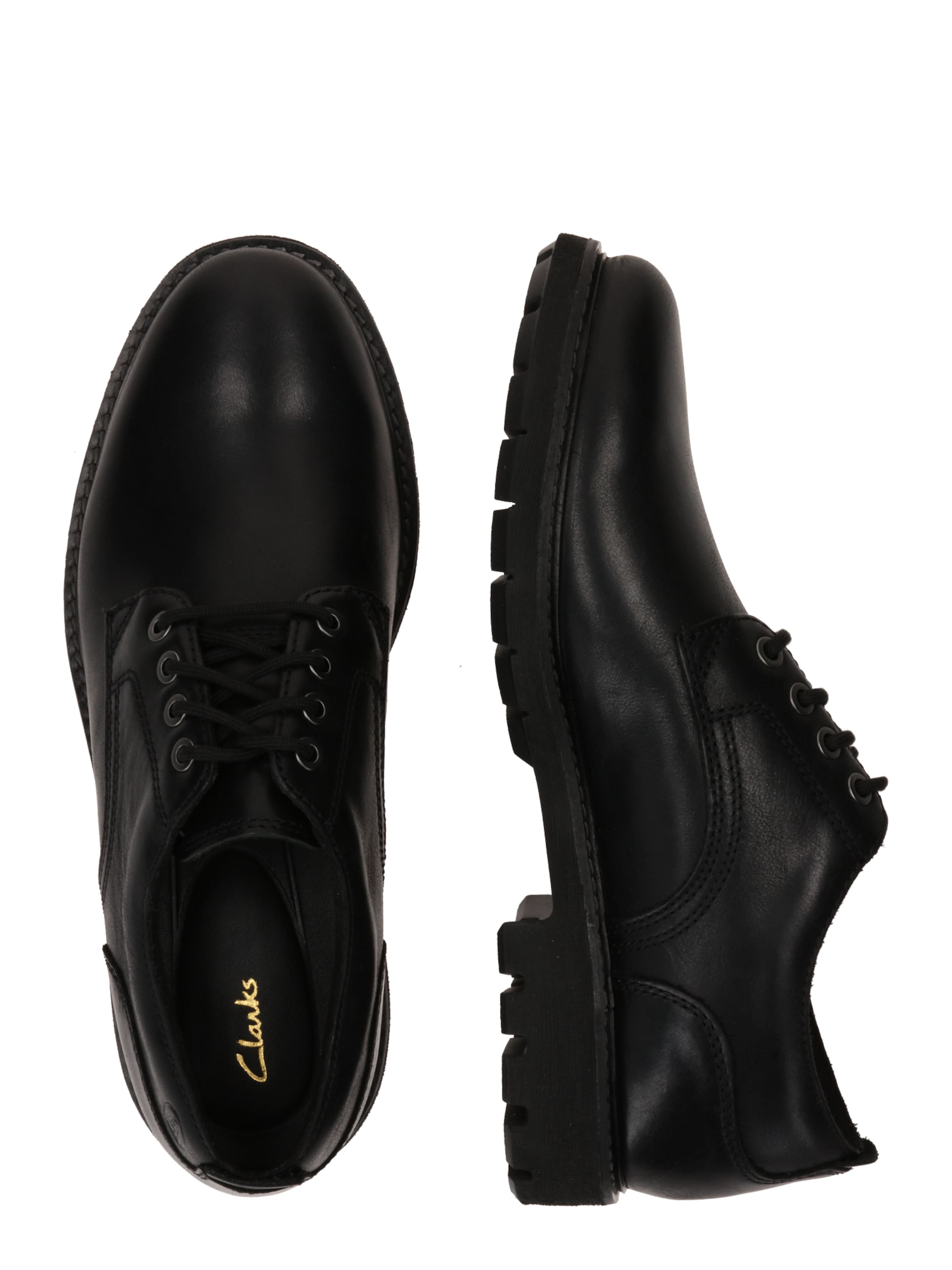 CLARKS Schnürschuh 'Batcombe' in Schwarz