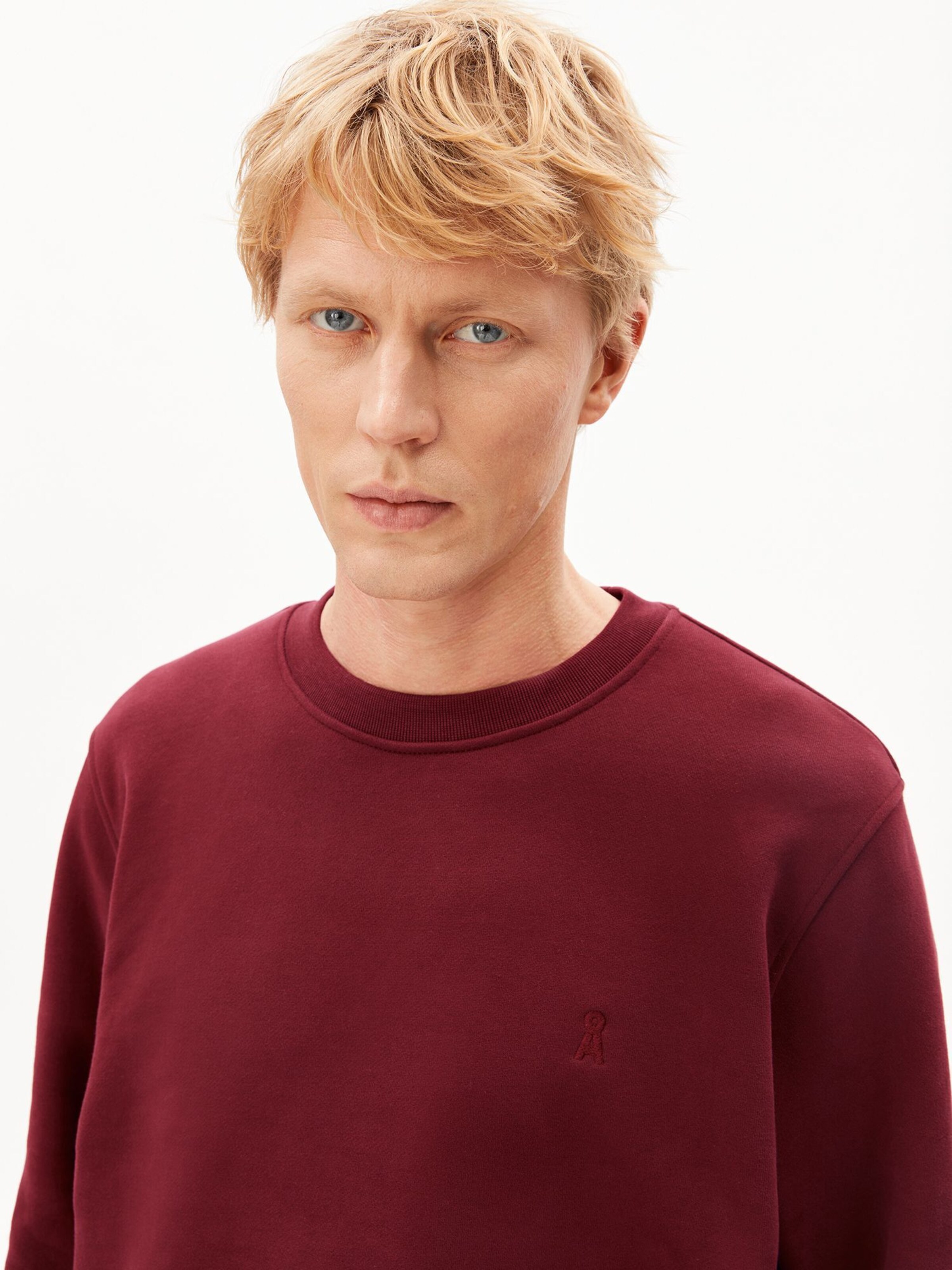 ARMEDANGELS Pullover BAARO FLEECE in Rot: Vorderseite