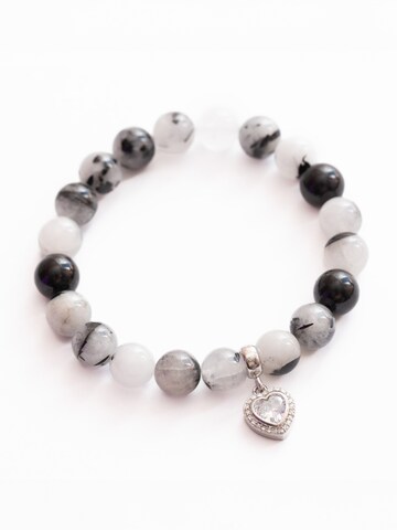 Secret Stones Bracelet 'Shadow Spark' in White: front