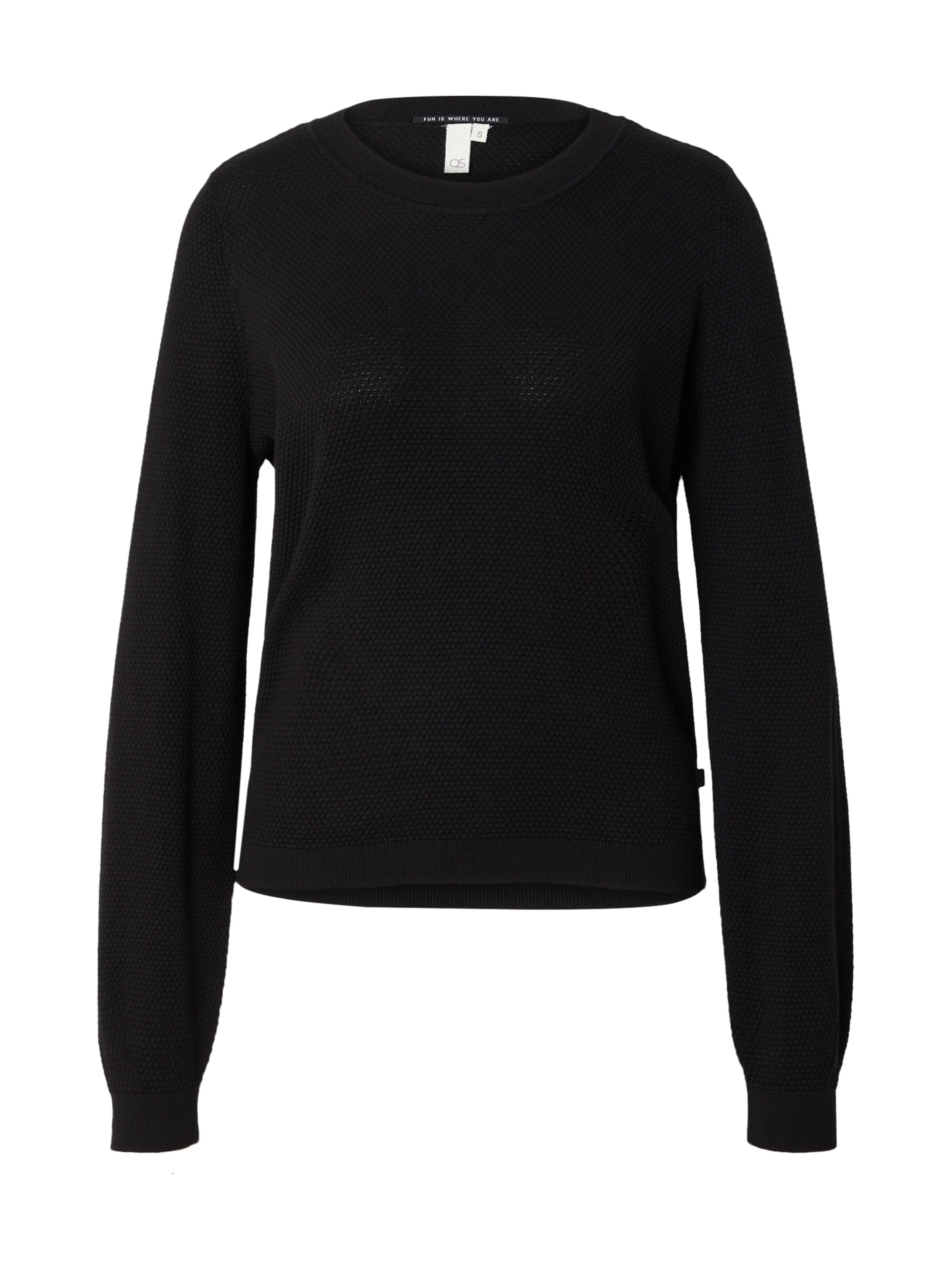 QS Pullover in Schwarz: Vorderseite