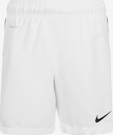 NIKE Workout Pants 'Max Graphic' in White: front