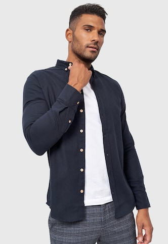 INDICODE JEANS Regular fit Overhemd 'Riverside' in Zwart: voorkant