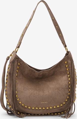 Borsa a sacco 'Elly' di Suri Frey in beige: frontale