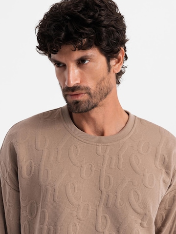 Sweat-shirt Ombre en beige