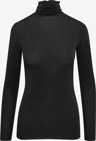 Maglietta intima 'Body Dolcevita Manica Lunga in Cashmere e Modal' di Ciocca in nero: frontale