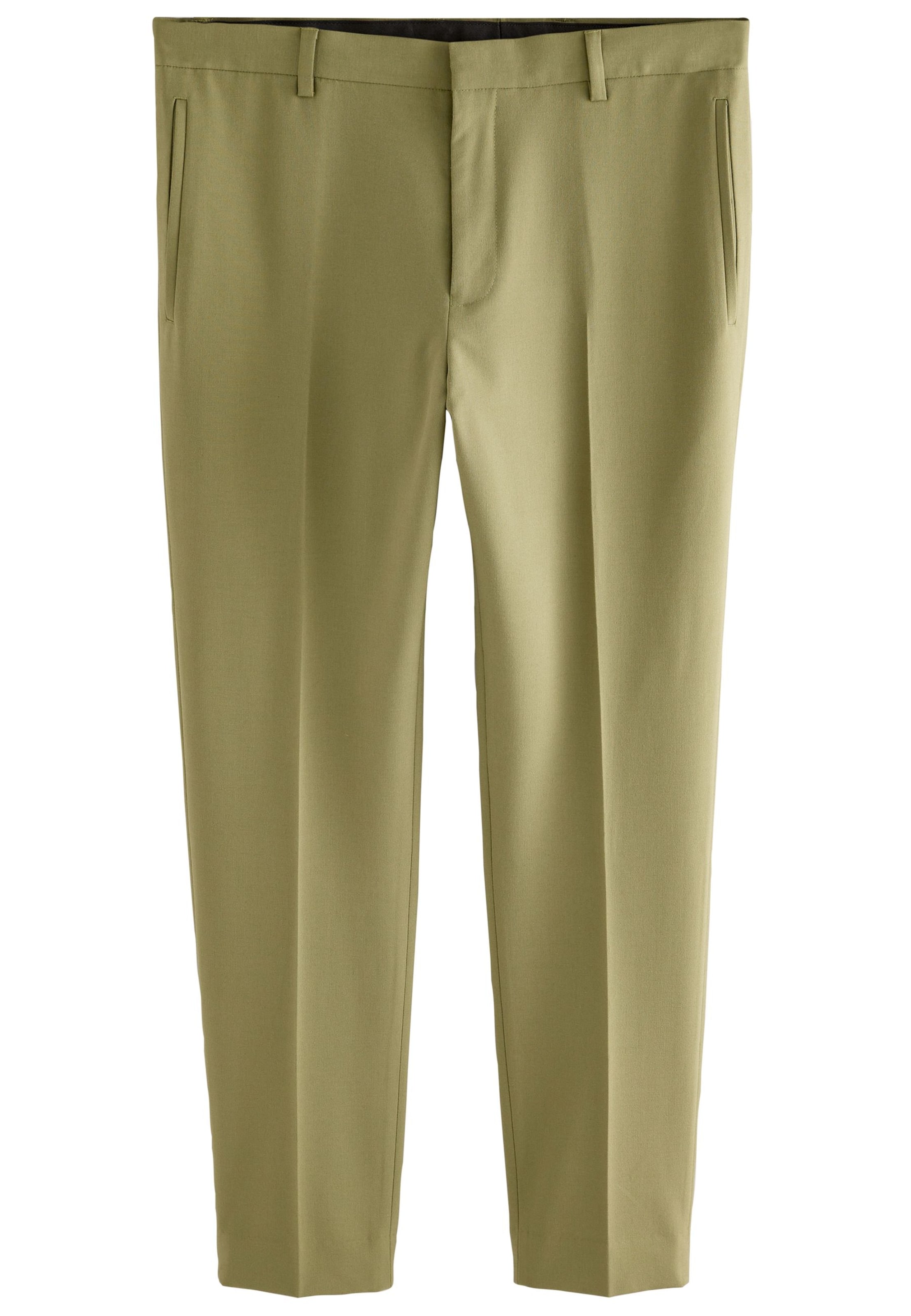 Skinny Pantalon à plis Next en vert : devant