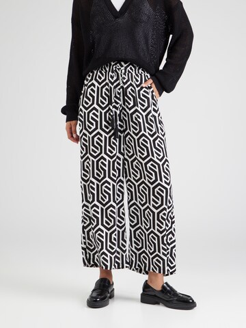 Wide leg Pantaloni di Sublevel in nero: frontale