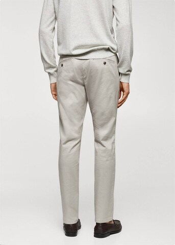 MANGO MAN Slim fit Pants 'Barna' in Beige