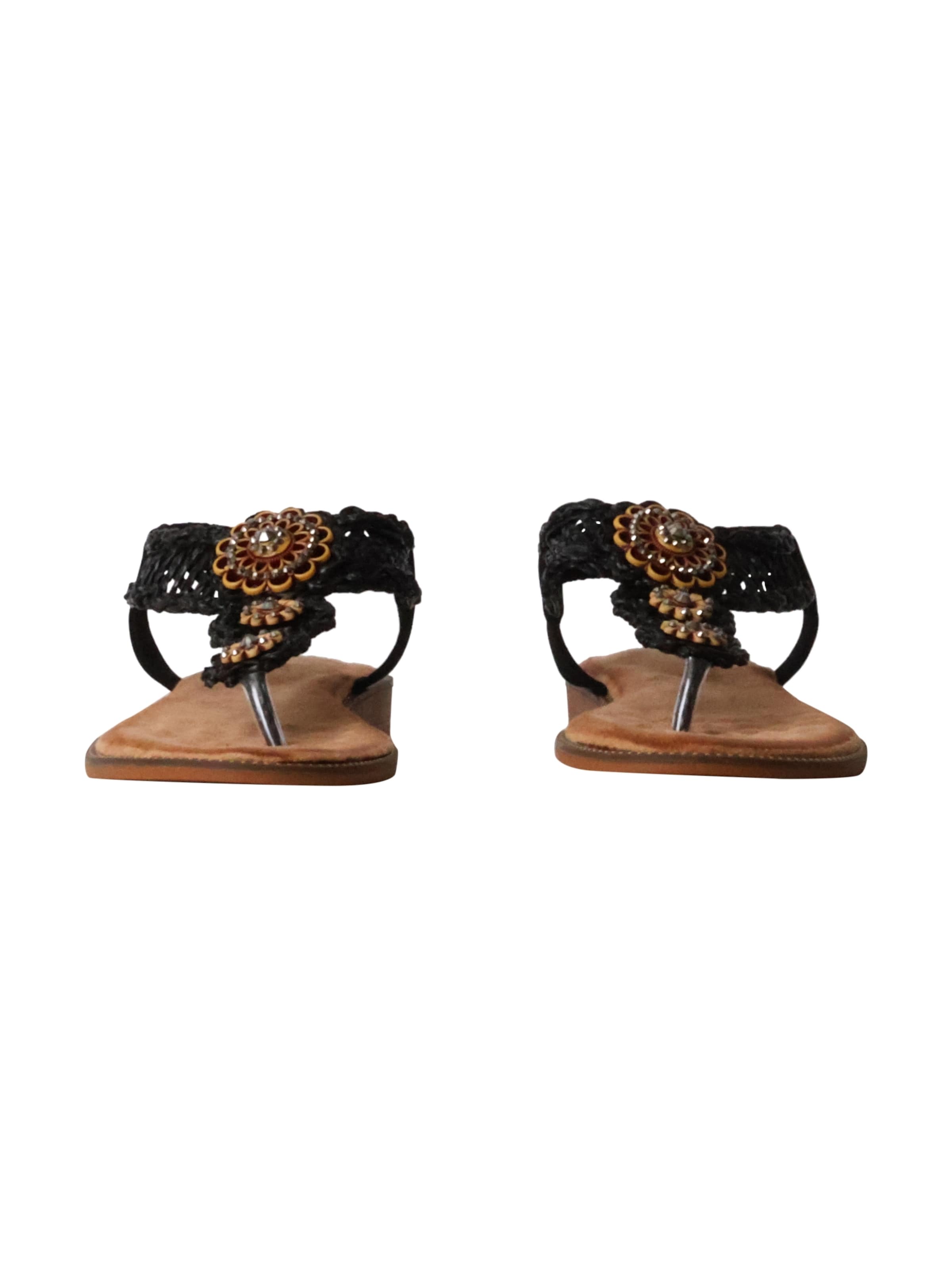 Super Mode - Sandalias 'Flache Sandalen zum Hineinschlüpfen' en negro