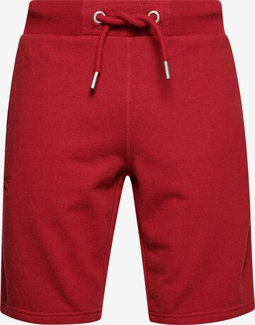 Superdry Regular Broek in Rood: voorkant