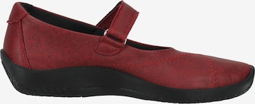 Arcopedico Ballet Flats with Strap in Red