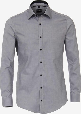 VENTI Slim fit Button Up Shirt in Grey: front