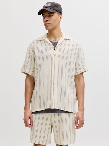 JACK & JONES - Comfort Fit Camisa 'JORCoba' em bege: frente
