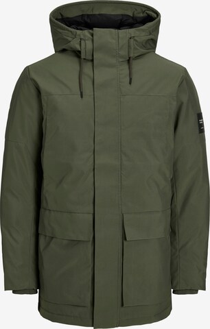 JACK & JONES Winterparka 'Rob' in Groen: voorkant